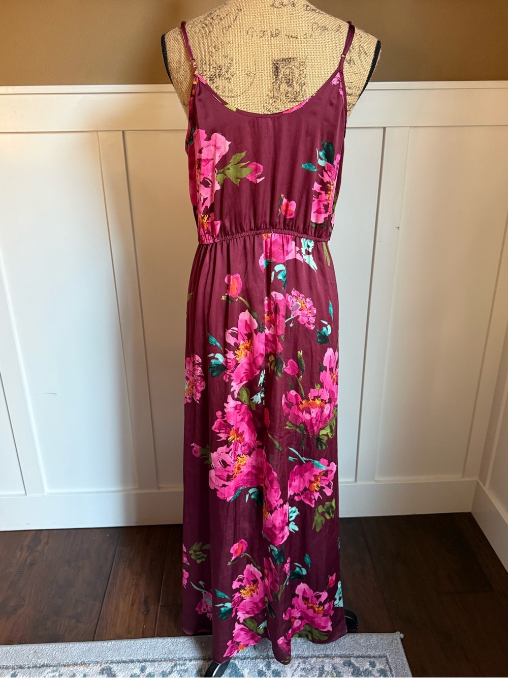 Boho Floral Maxi Dress XL Cottagecore Coquette Wrap Summer - Picture 4 of 7